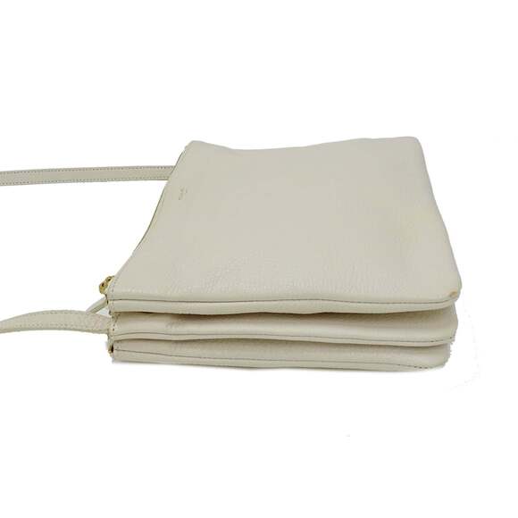 Celine Trio Large Leather Shoulder Bag for Women, White and Cream, Perfect Ou... - Picture 4 of 16